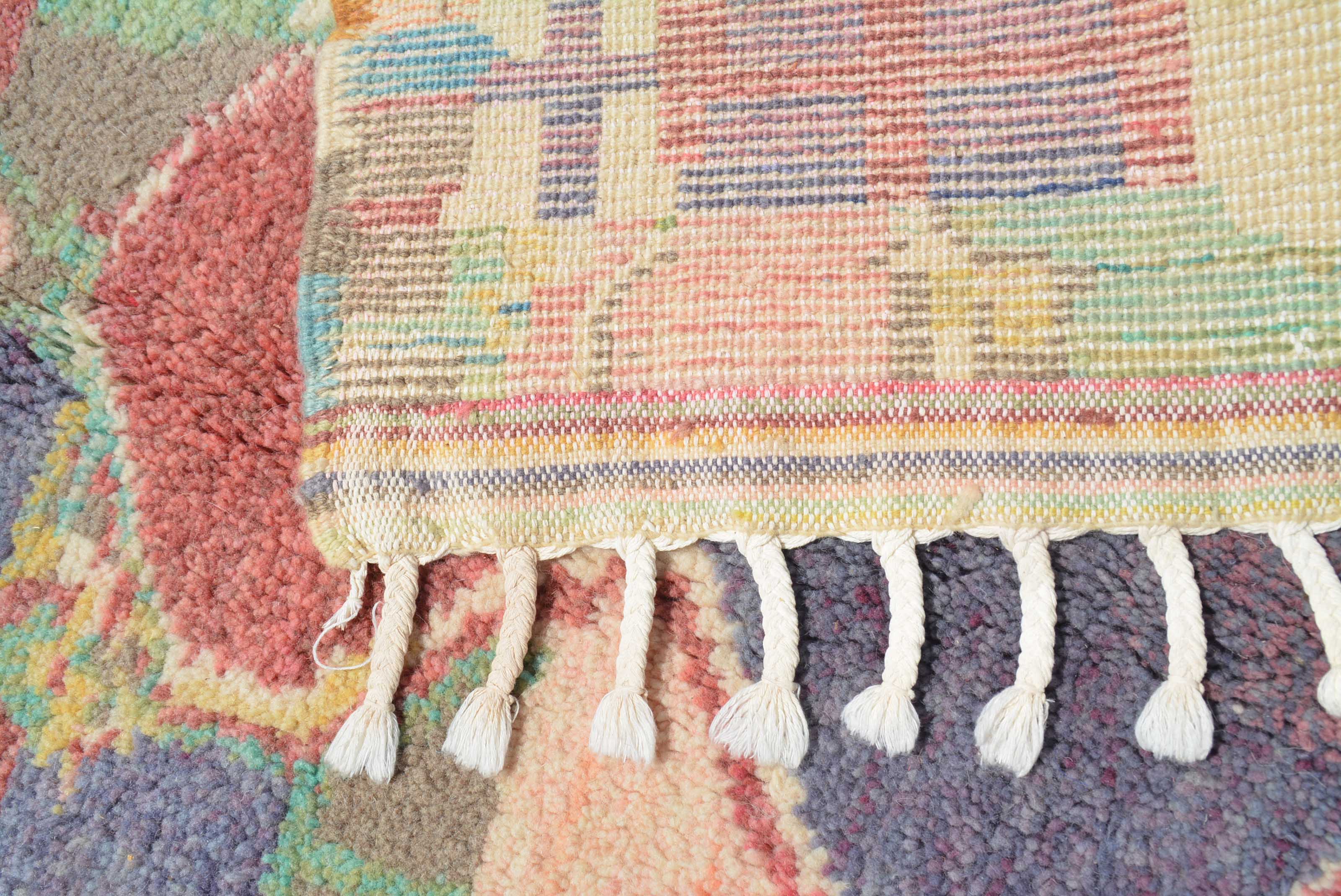 Anyway (5'2" x 8'0") - Abstract Multicolor Glitch Grid & Diamond Totem Azilal Rug - Image 4
