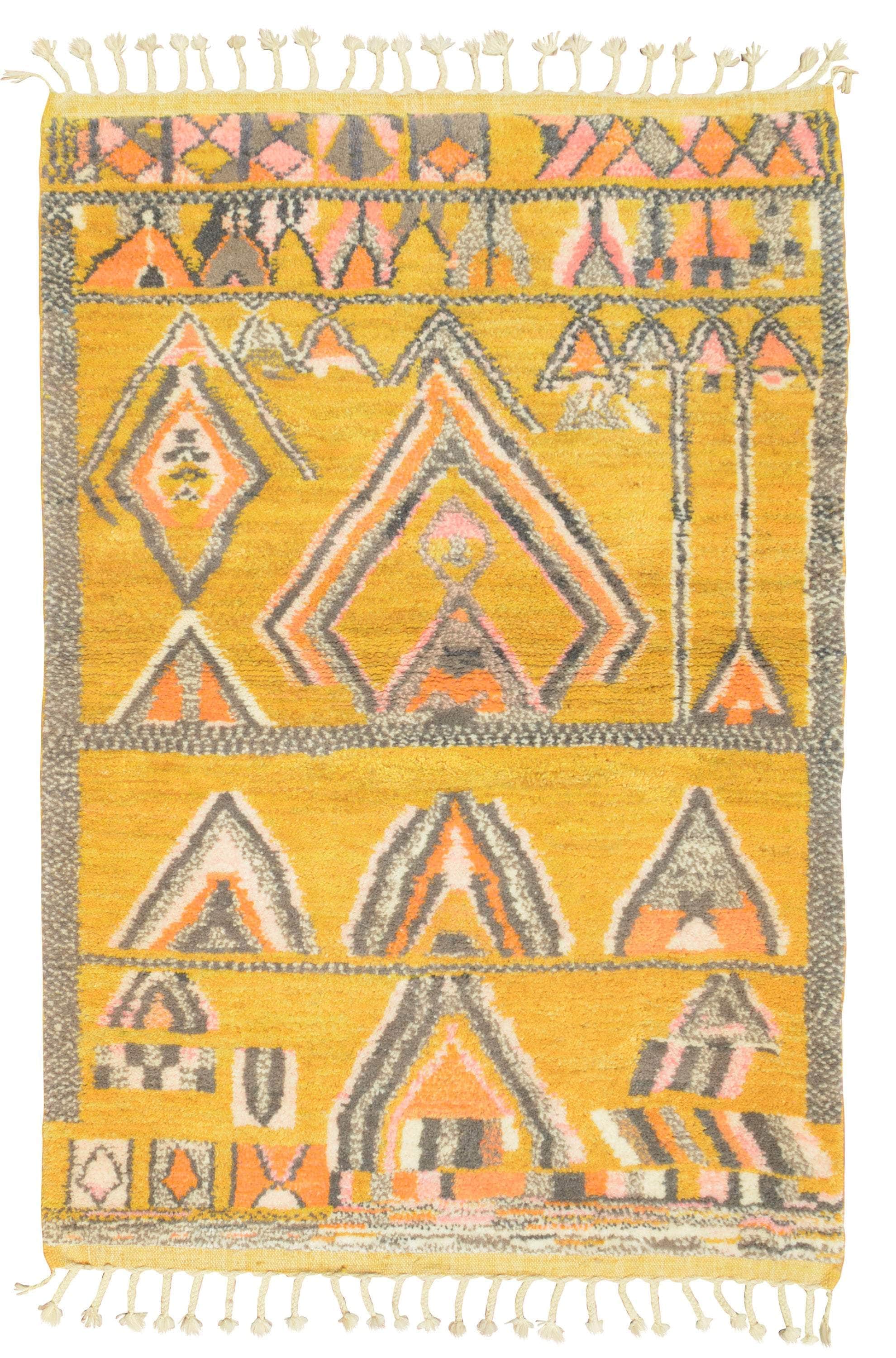 August 1980 | Bespoke Rich Yellow Tribal Azilal Rug