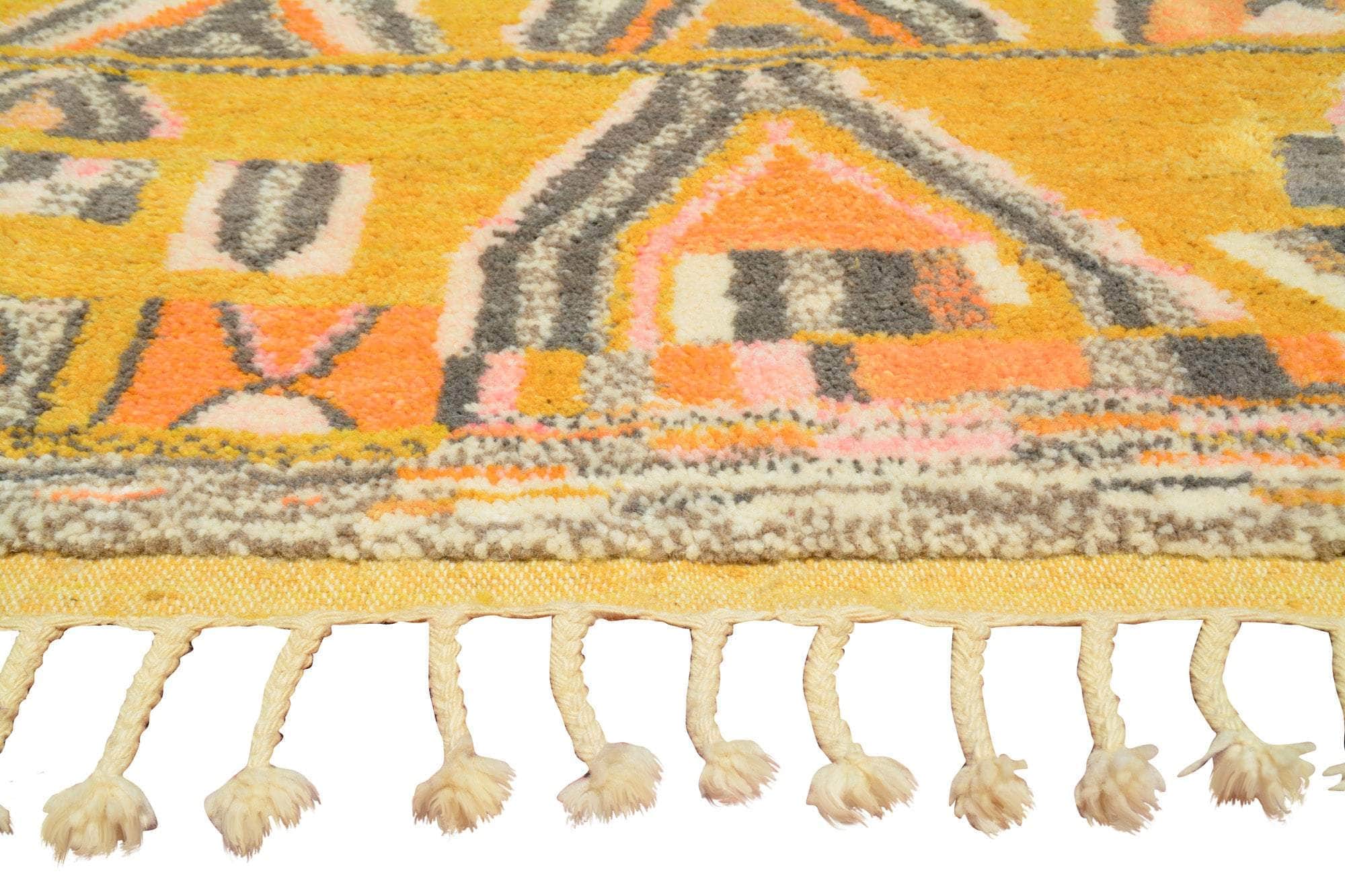 August 1980 | Bespoke Rich Yellow Tribal Azilal Rug - Image 4