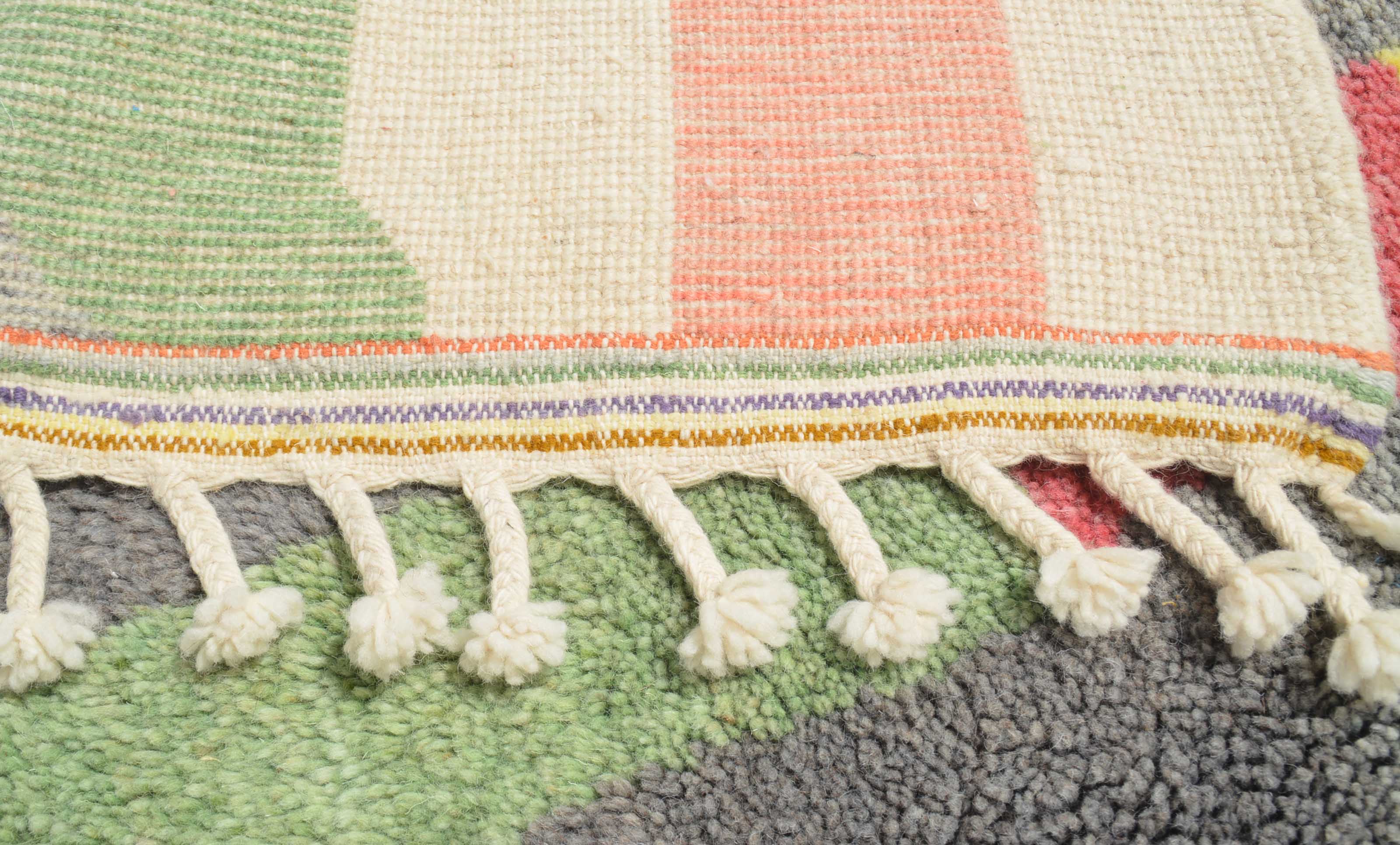 Boho Splash (7'2" x 9'2") - Vibrant Abstract Multicolor Geometric Azilal Rug - Image 5