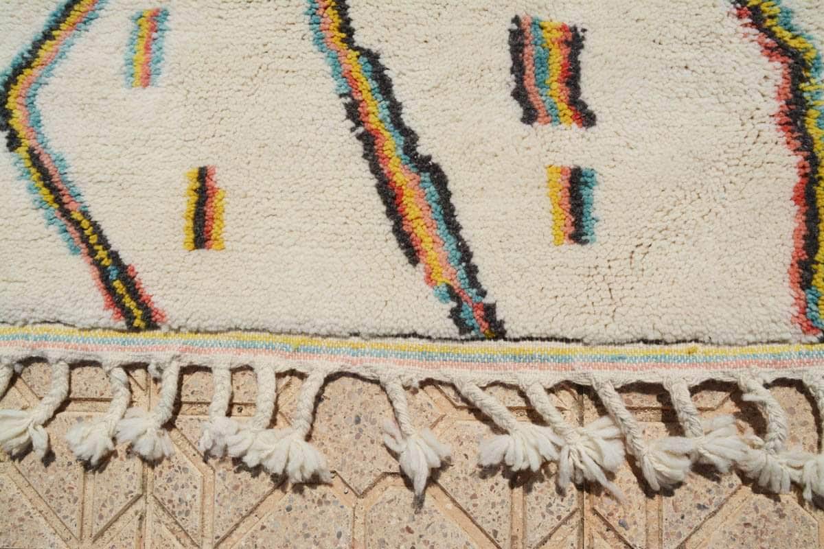 Bright Side (4'2" x 5'10") - Unique Multi-Color Abstract Azilal Rug - Image 3