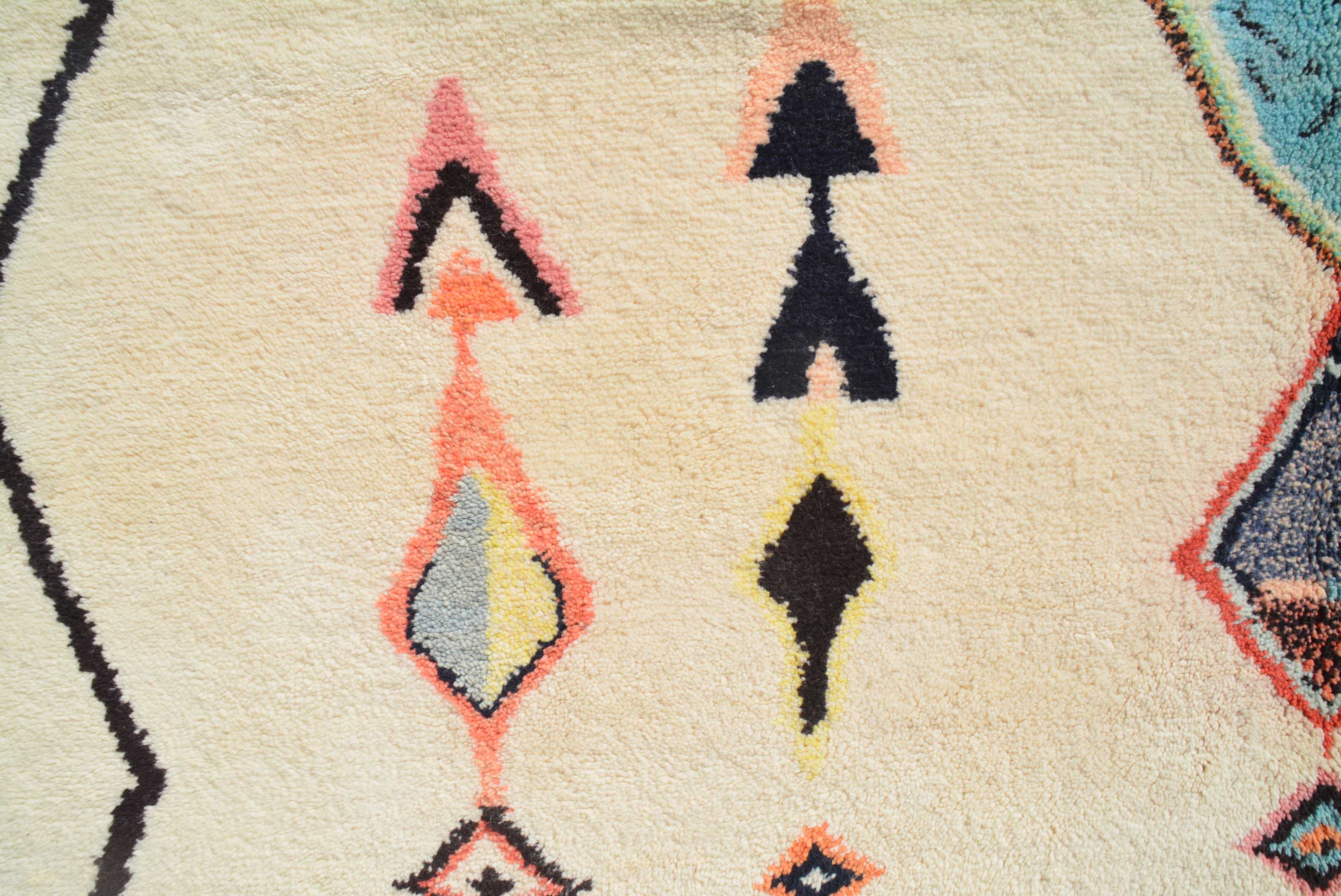 Brilliant Day (9'4" x 11'6") - Abstract Multicolor Tribal Diamond Totem Azilal Rug - Image 2