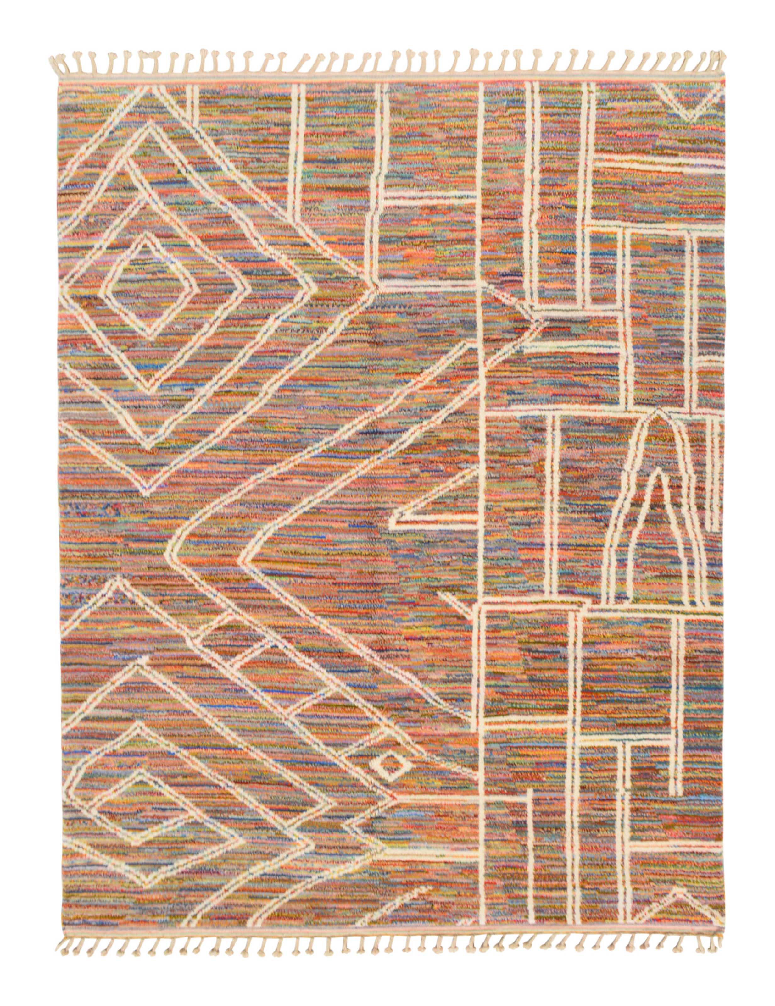 Chronos (8'0" x 10'4") - Vibrant Multicolor Abstract Geometric Azilal Rug