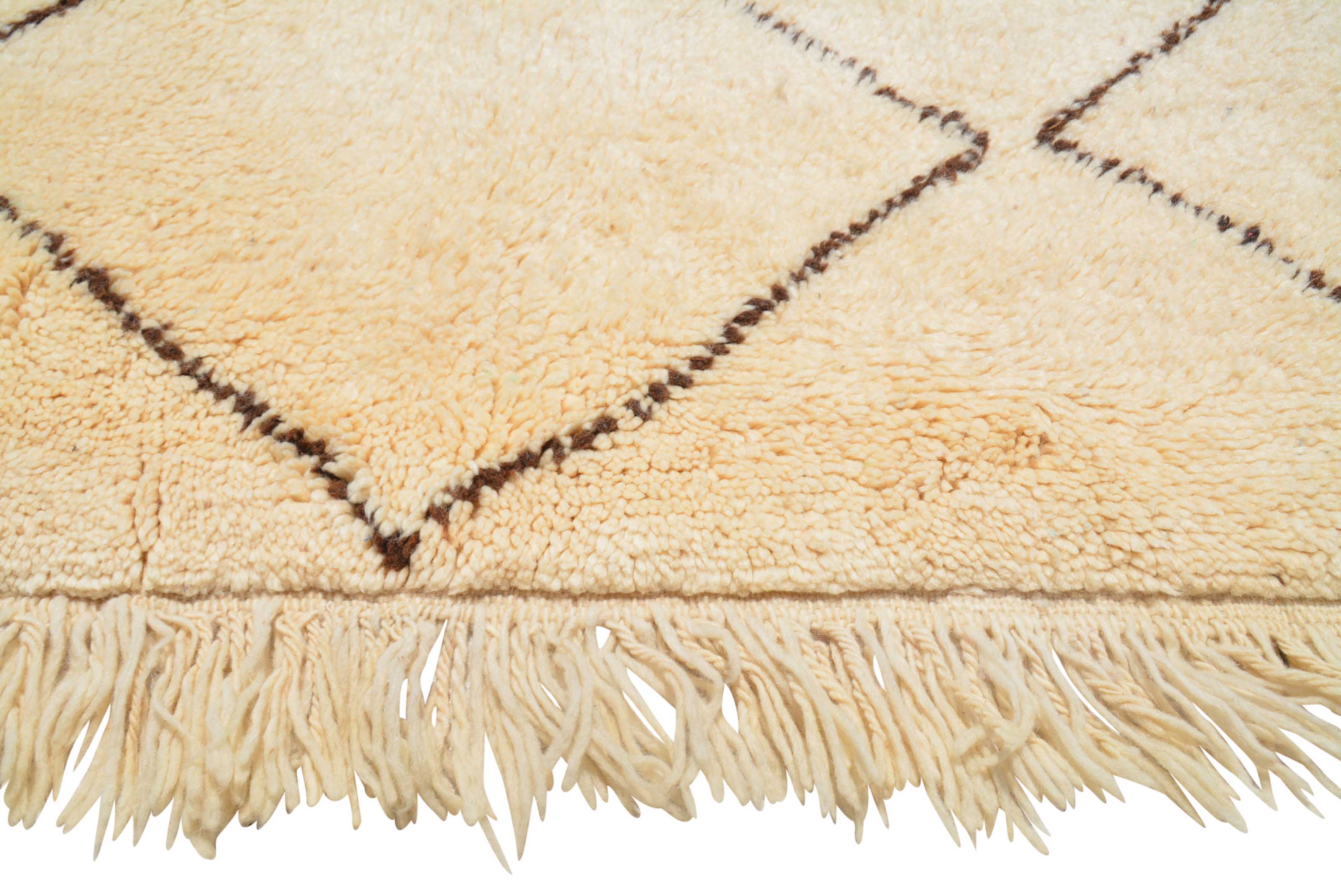 Distance Between (5'4" x 6'5") - Minimalist Lattice Beni Ourain Rug - Image 4
