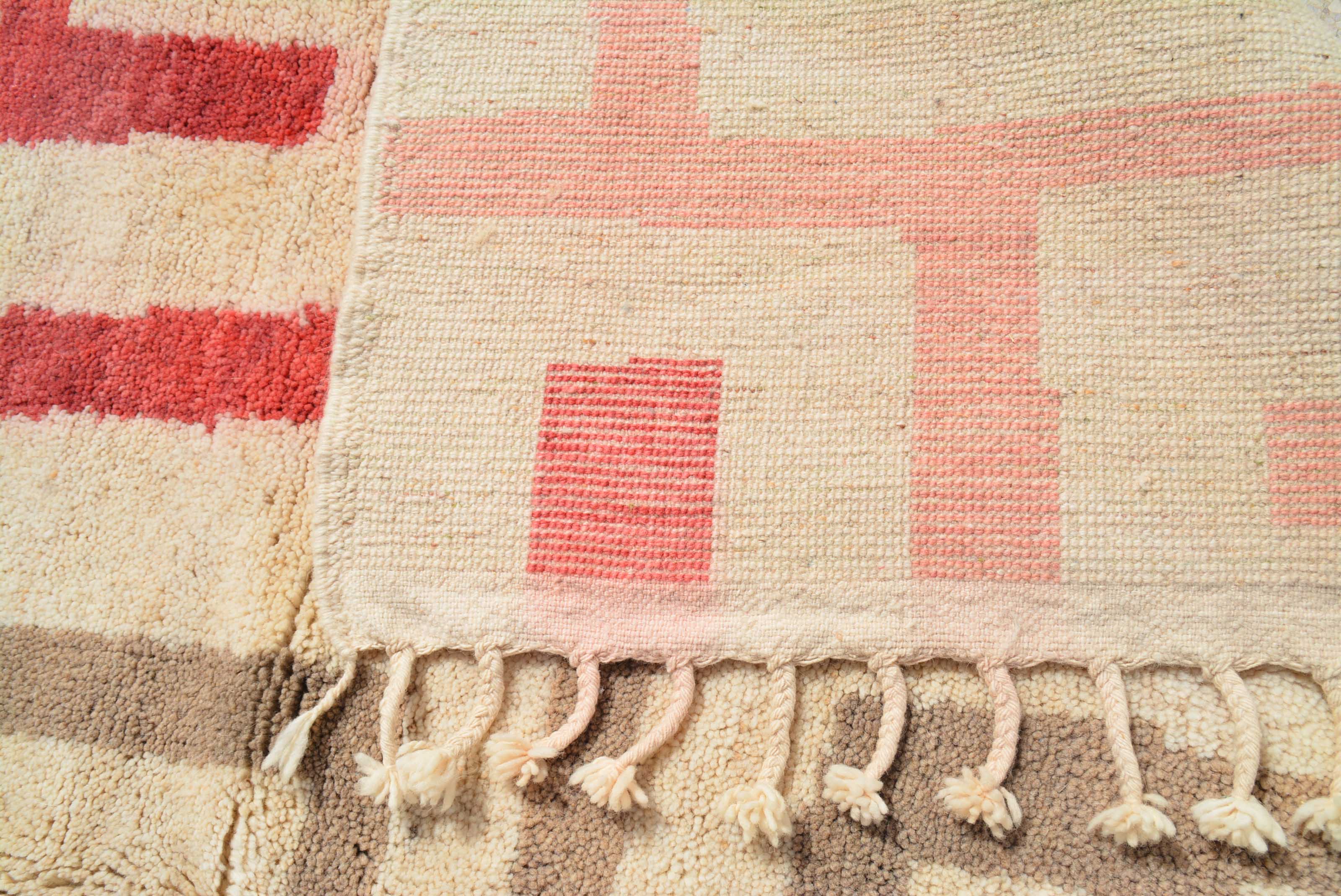 Falling Color (8'0" x 10'2") - Abstract Multicolor Geometric Maze Azilal Rug - Image 4