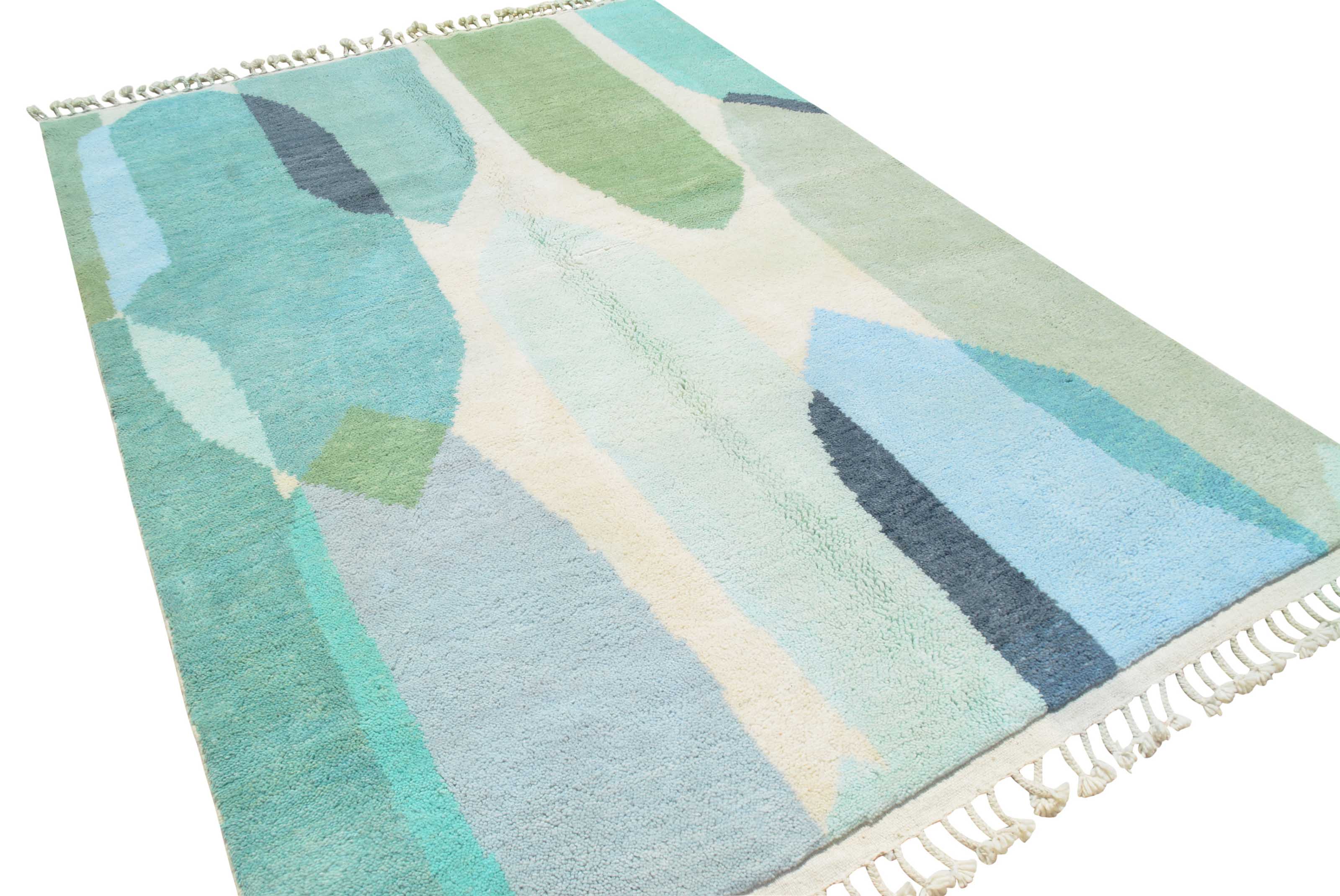 Forest (6'0" x 8'10") - Abstract Nature Moroccan Rug - Hand-Dyed Wool - Image 2
