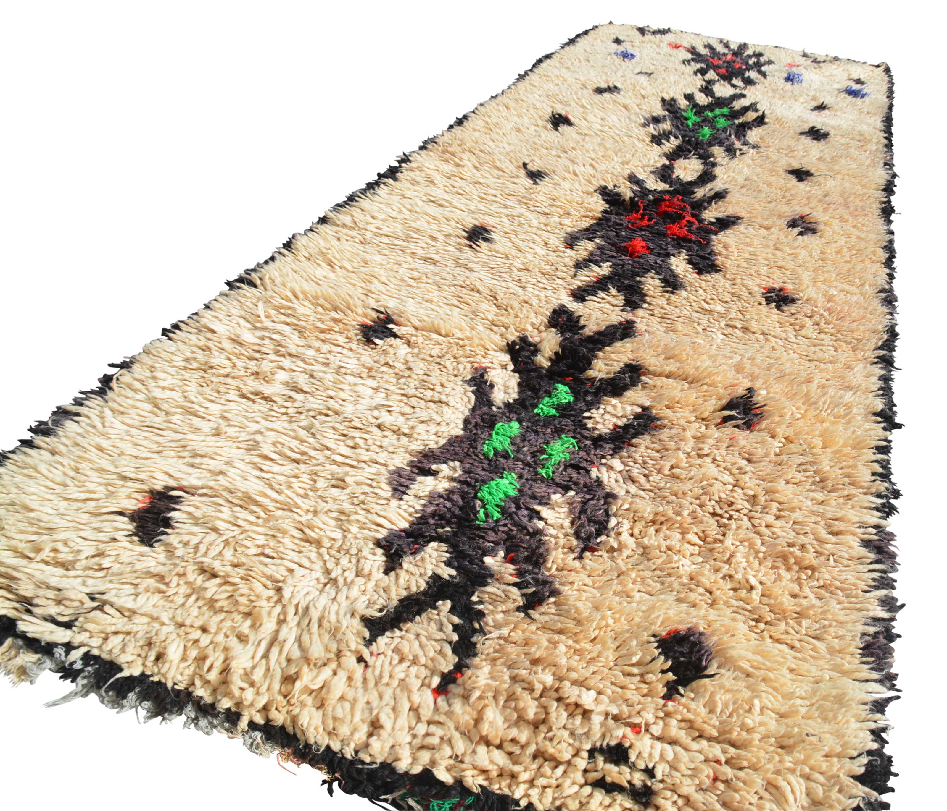 Gambling Man (3'6" x 11') – Vintage Bold Abstract Azilal Moroccan Runner - Image 4