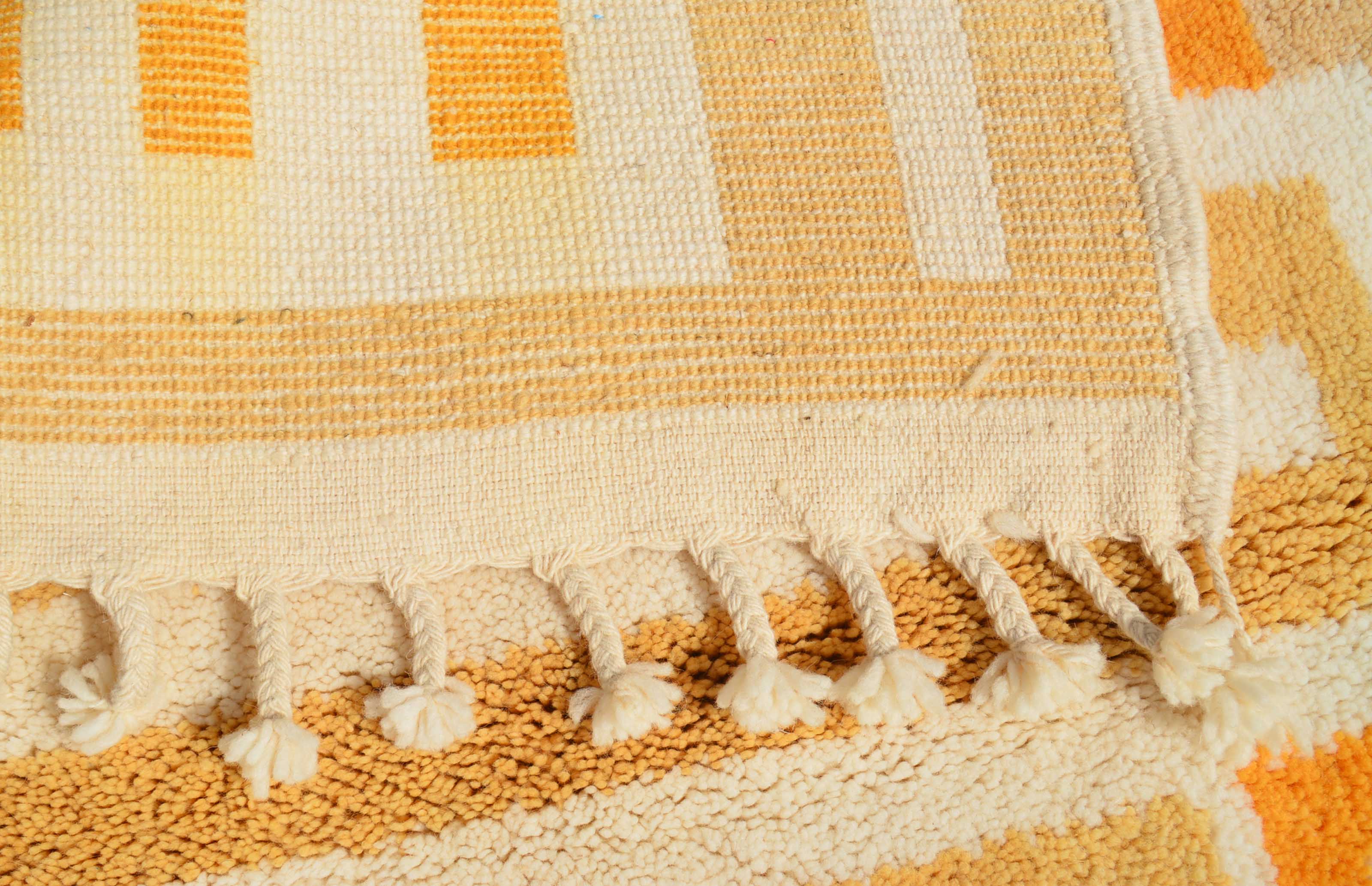 Harvest Light (6'2" x 9'0") - Abstract Yellow & Gold Geometric Maze Azilal Rug - Image 4