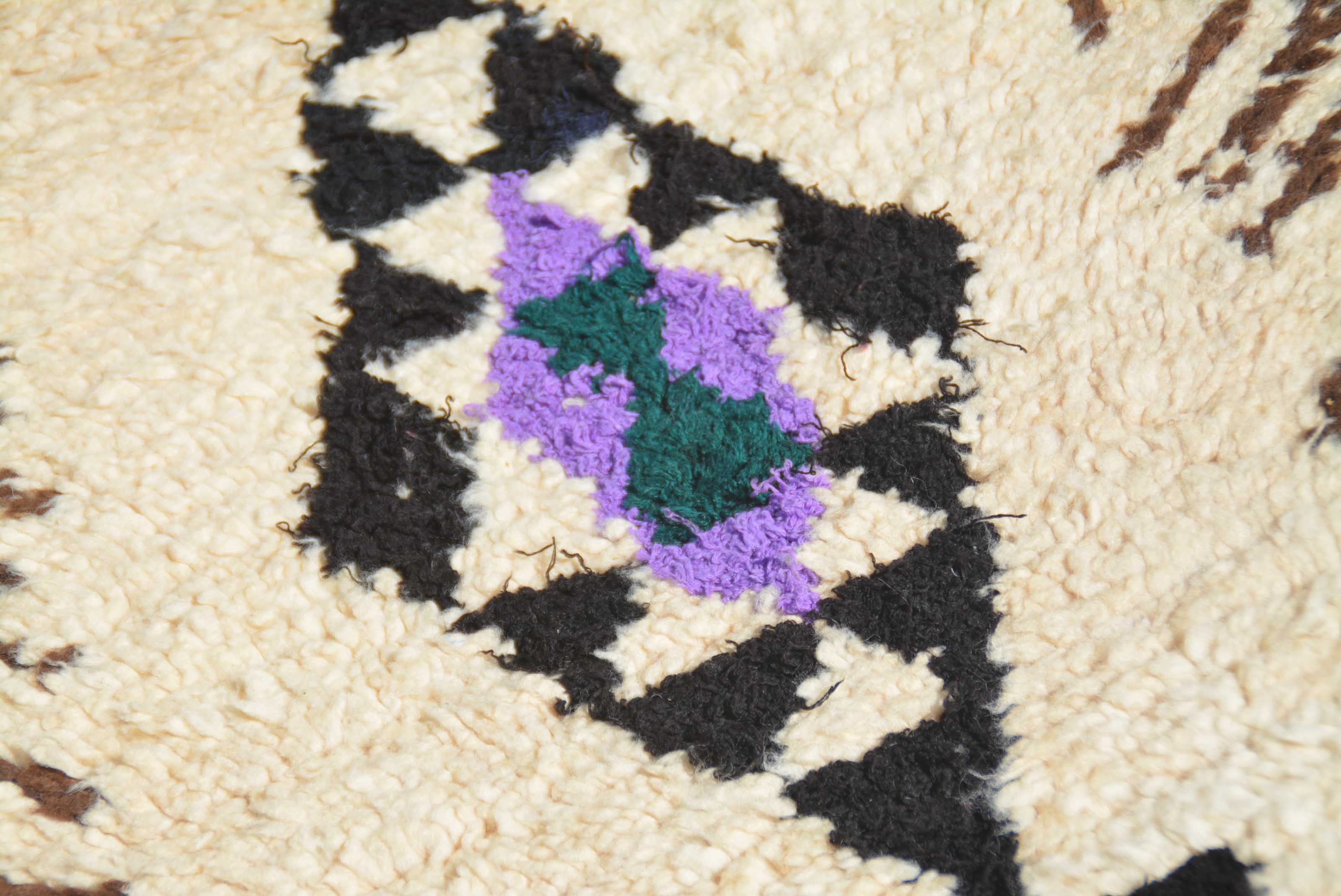 Hold Tight (2'2" x 6'6") – Vintage Purple Accent Geometric Moroccan Runner - Image 2