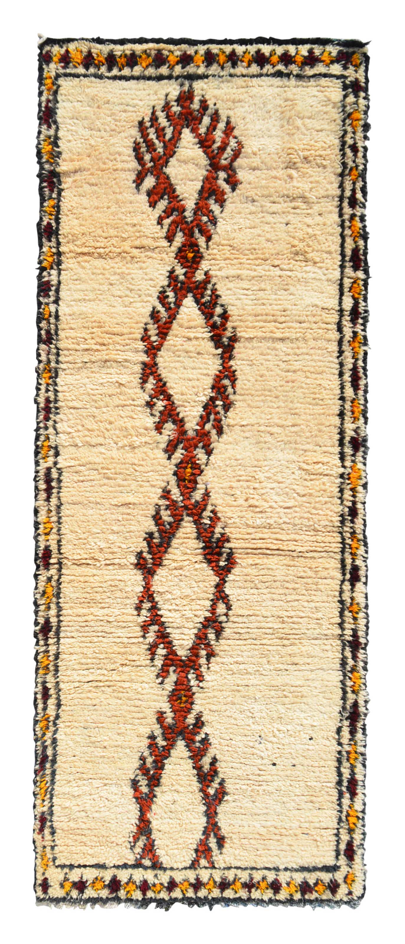 Home Grown (3'3" x 8'8") – Vintage Fox Brown Diamond Beni Ourain Moroccan Runner