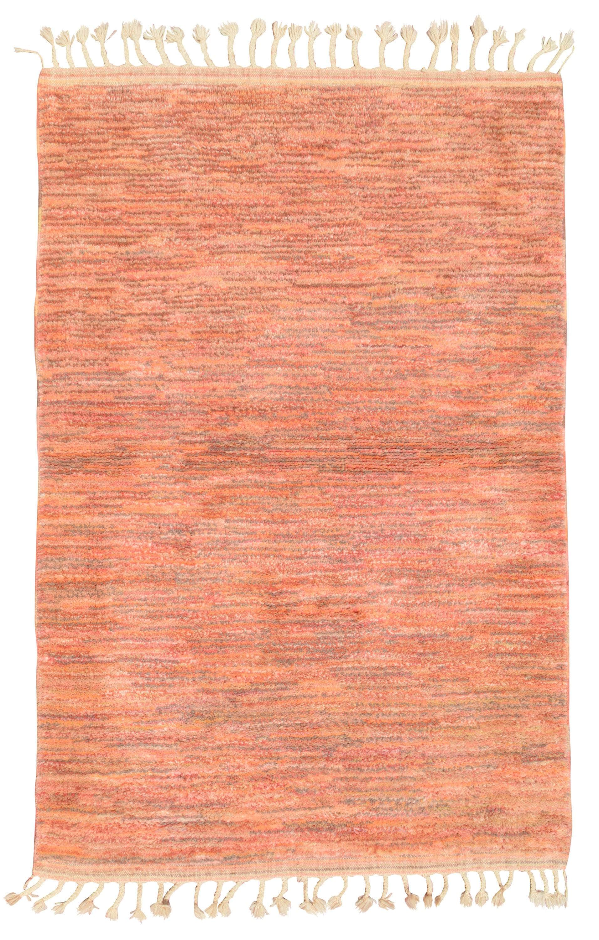 Horizons (4'0" x 5'10") - Subtle Salmon & Peach Layered Blend Rug