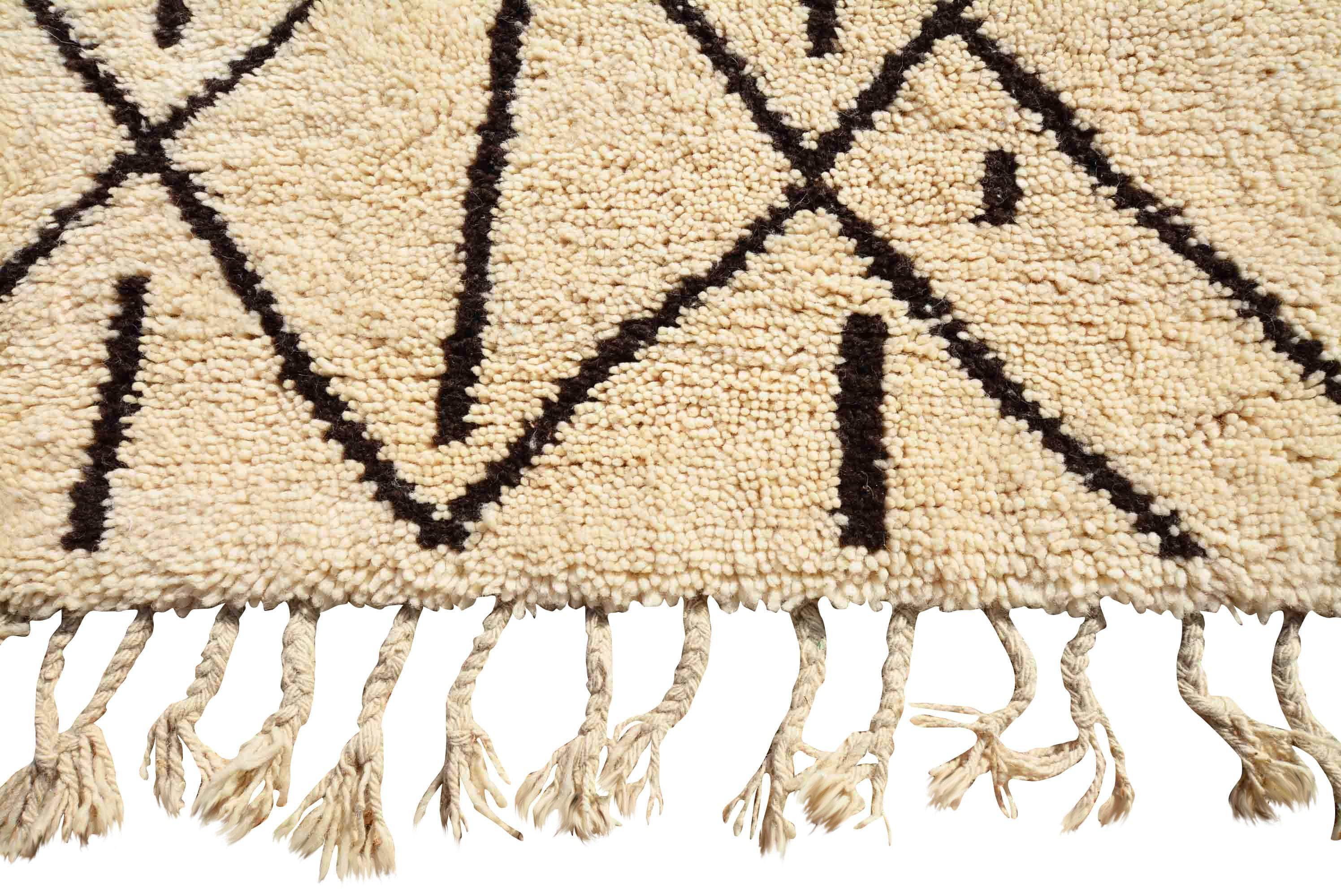 Ikram - Bespoke Charcoal & Cream Moroccan Beni Ourain Berber Rug - Image 4