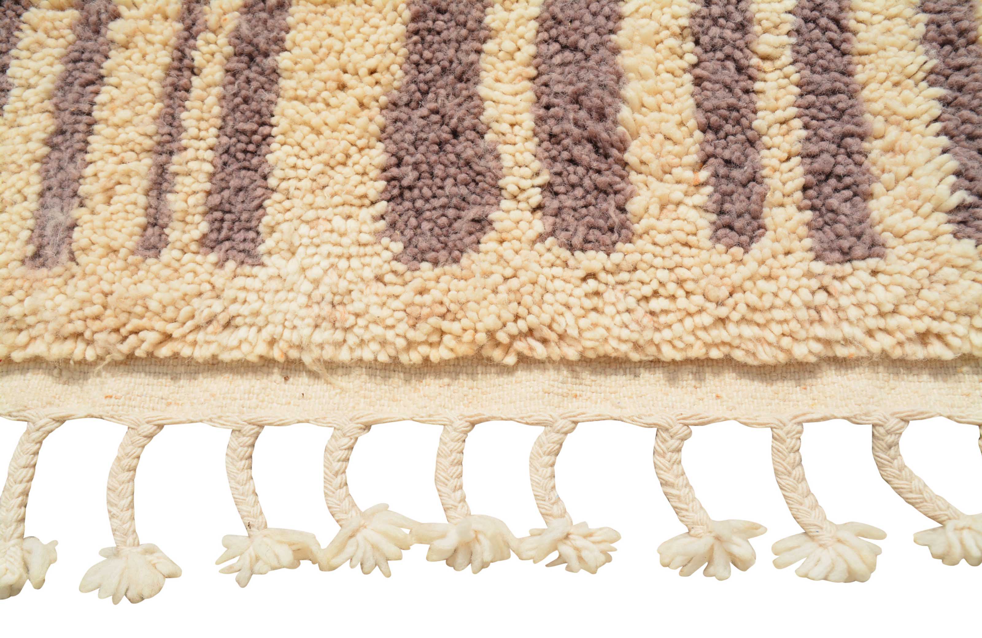 Lavender Dreamweave (8'0" x 10'0") - Abstract Purple & Peach Linear Azilal Rug - Image 3