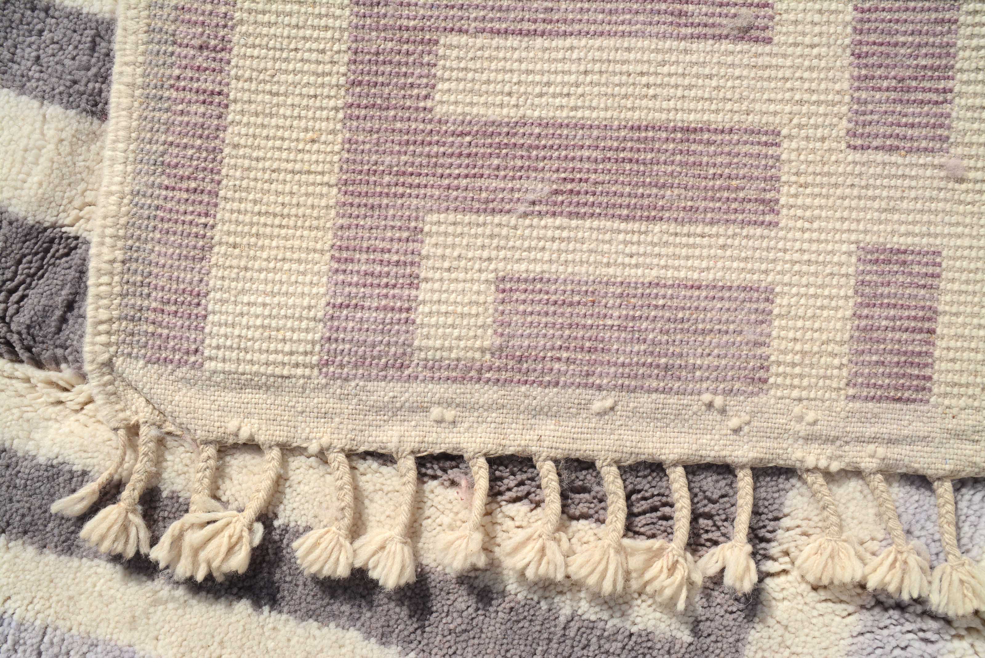 Lavender Lush (8'0" x 10'0") - Geometric Maze Boujaad Rug - Hand-Dyed Wool - Image 4