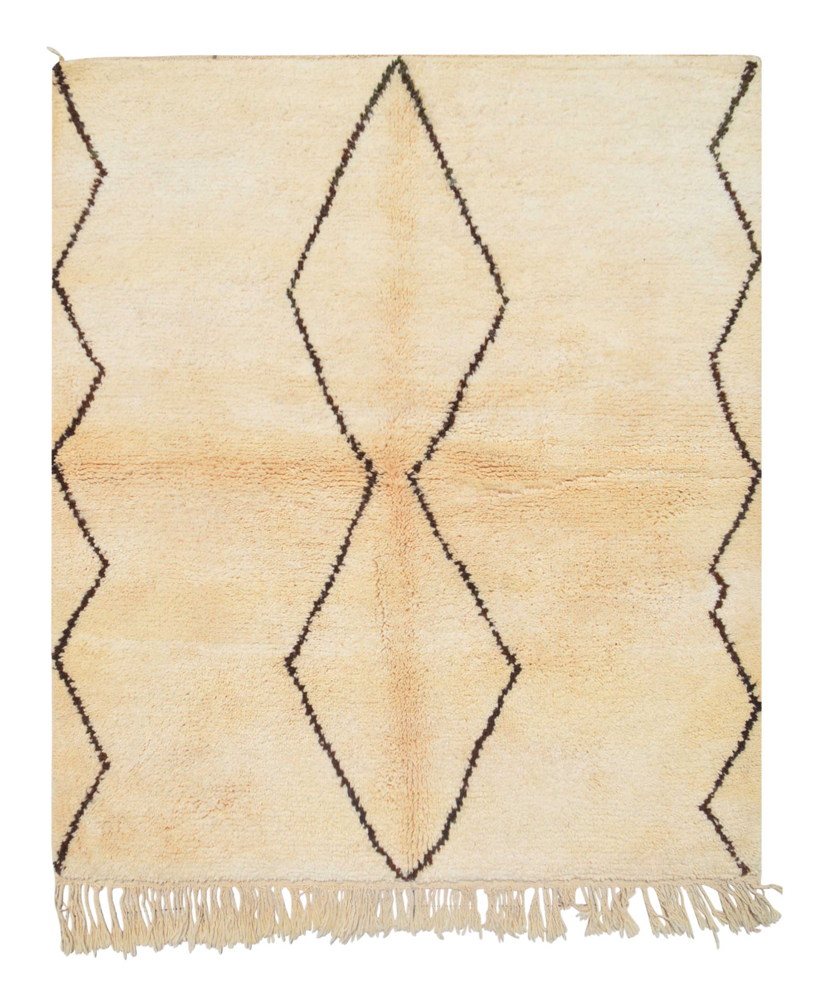 Like That (5'6" x 6'4") - Minimalist Large Diamond Beni Ourain Rug