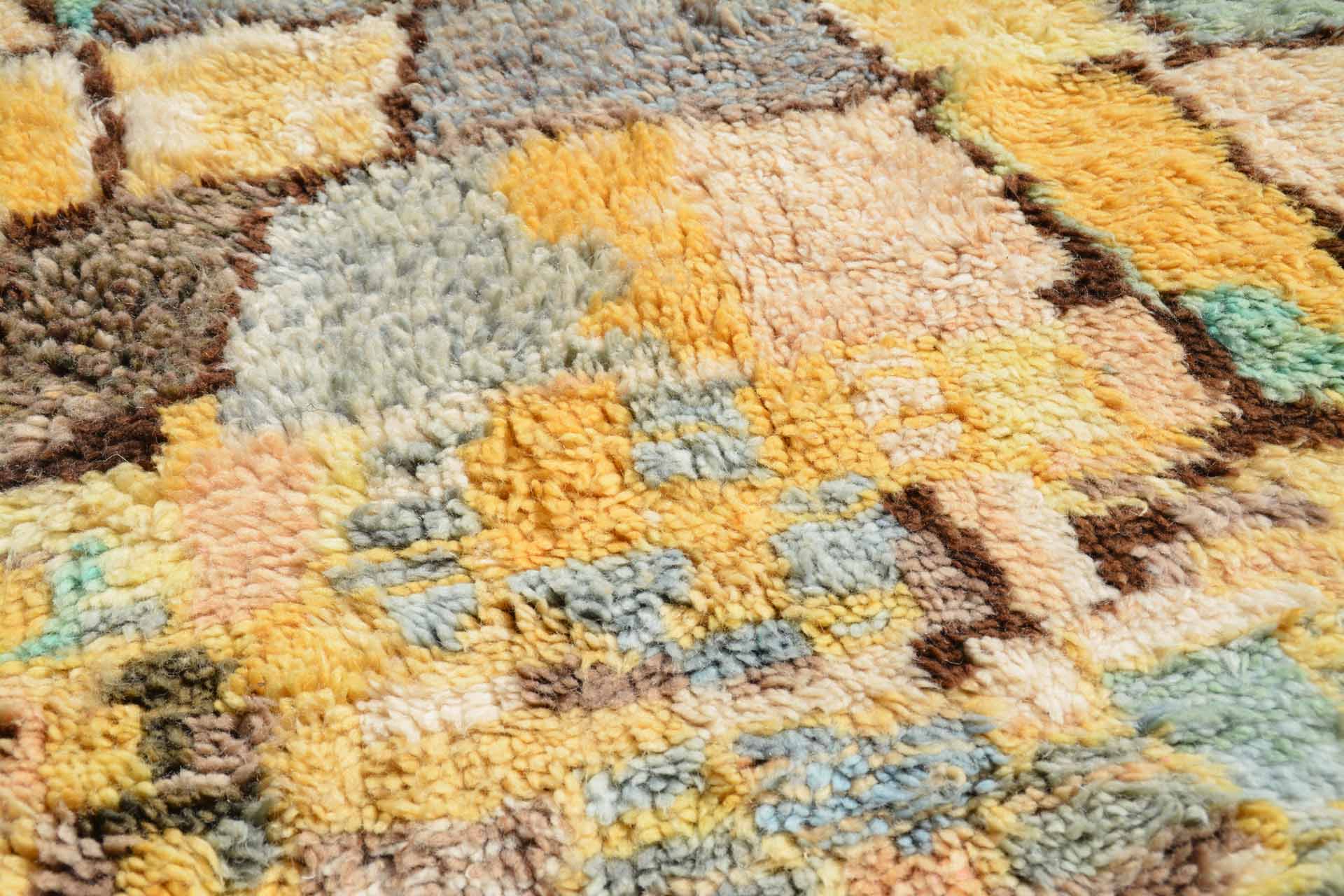 Morning Glory (4' x 6'2") - Colorful Stained Glass Diamond Azilal Rug - Image 3