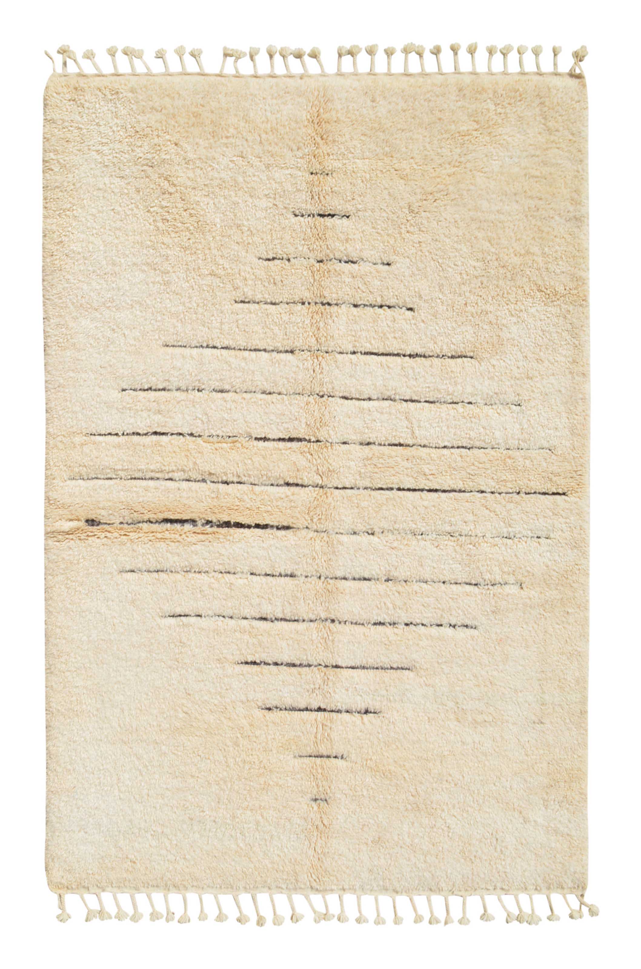 Rachida | Bespoke Minimalist Linear Diamond Beni Ourain Rug