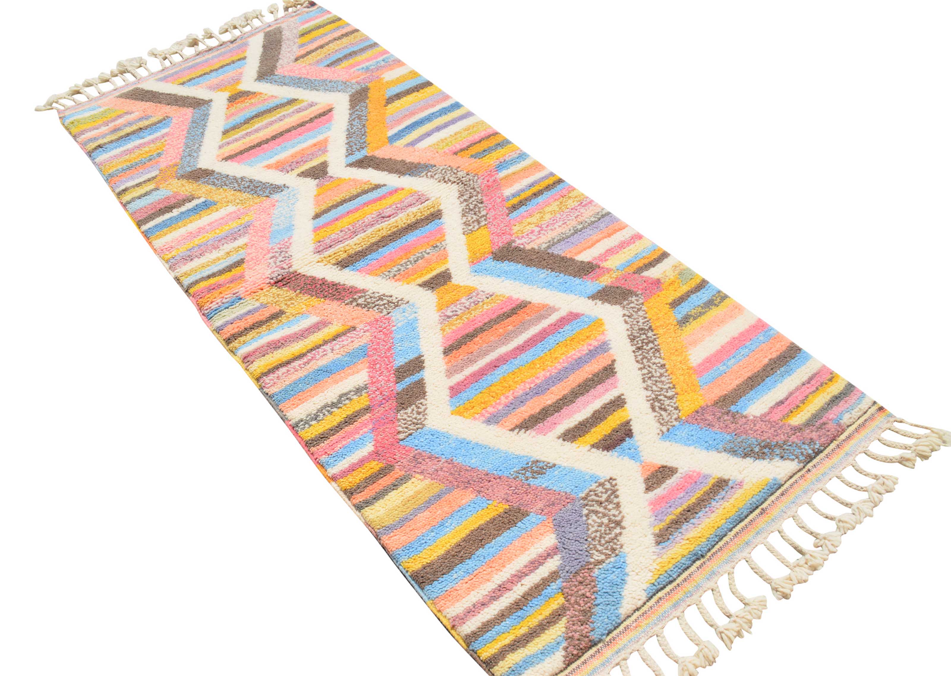 Rainbow Path (2'8" x 6'0") - Colorful Azilal Accent Runner - Hand-Knotted Wool - Image 2