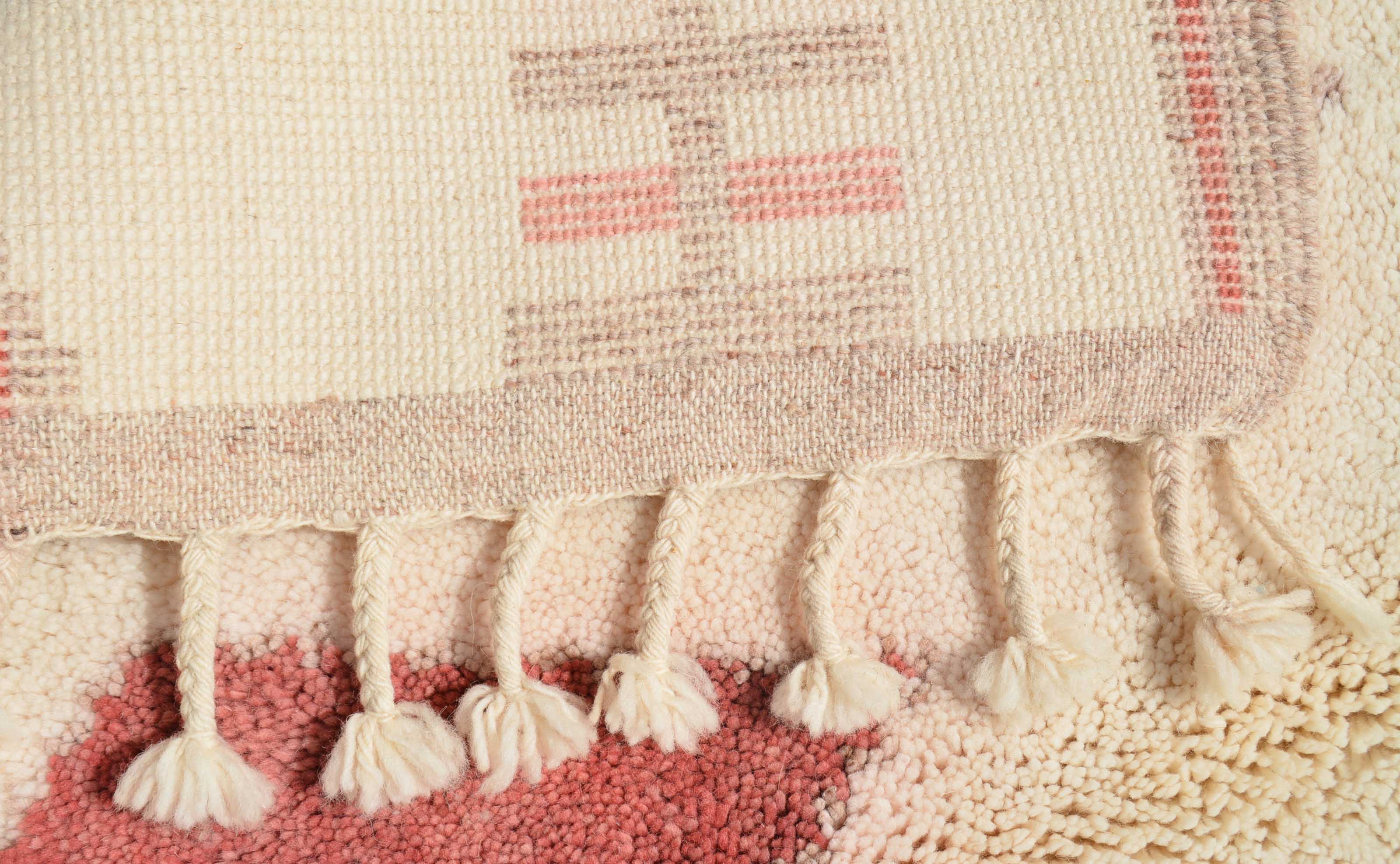 Rise II (6'0" x 8'10") - Abstract Pink & Rust Floating Symbol Azilal Rug - Image 4