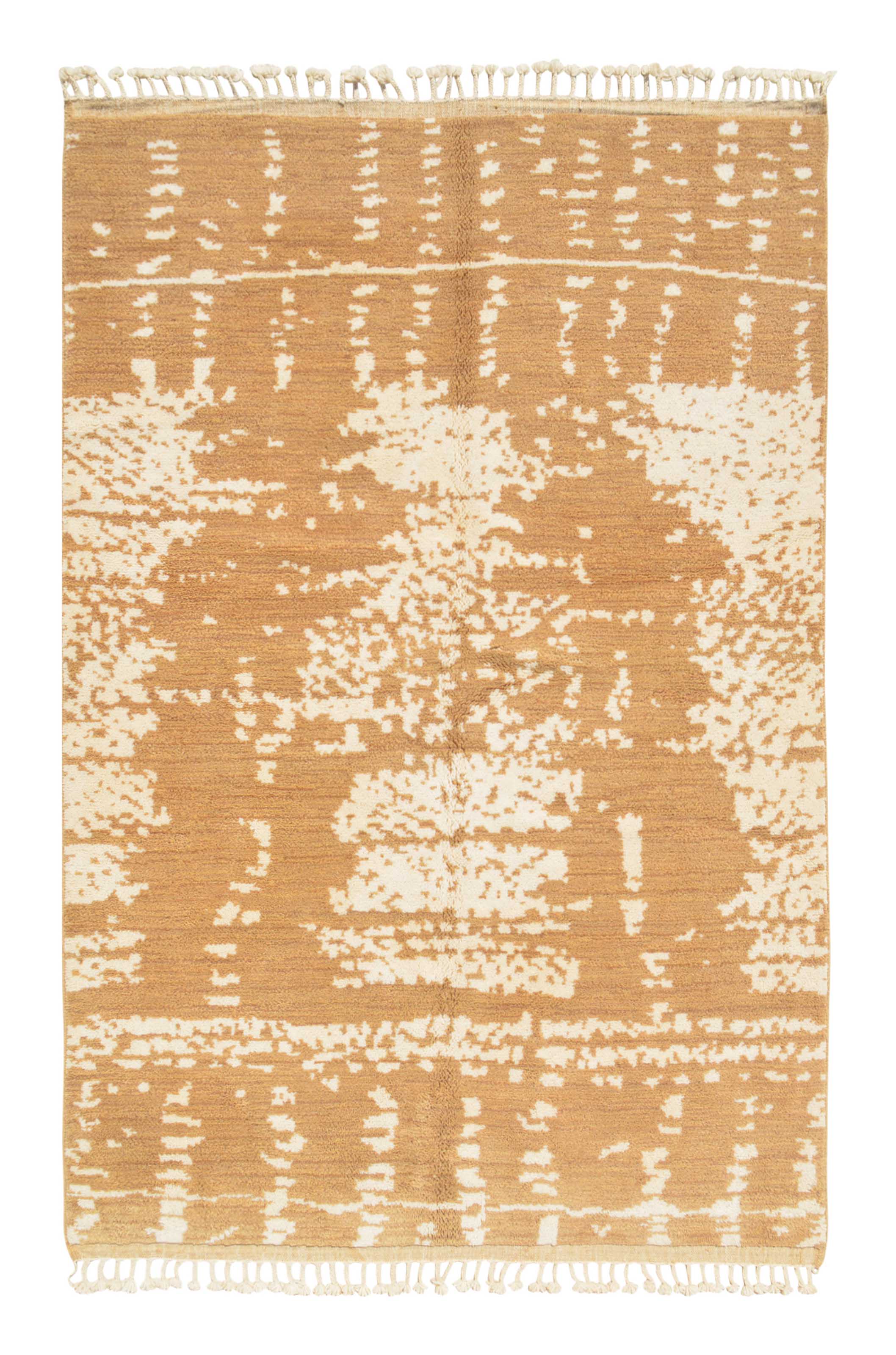 Sandstorm (6'0" x 8'8") - Textured Beige Moroccan Area Rug - Hand-Knotted Wool