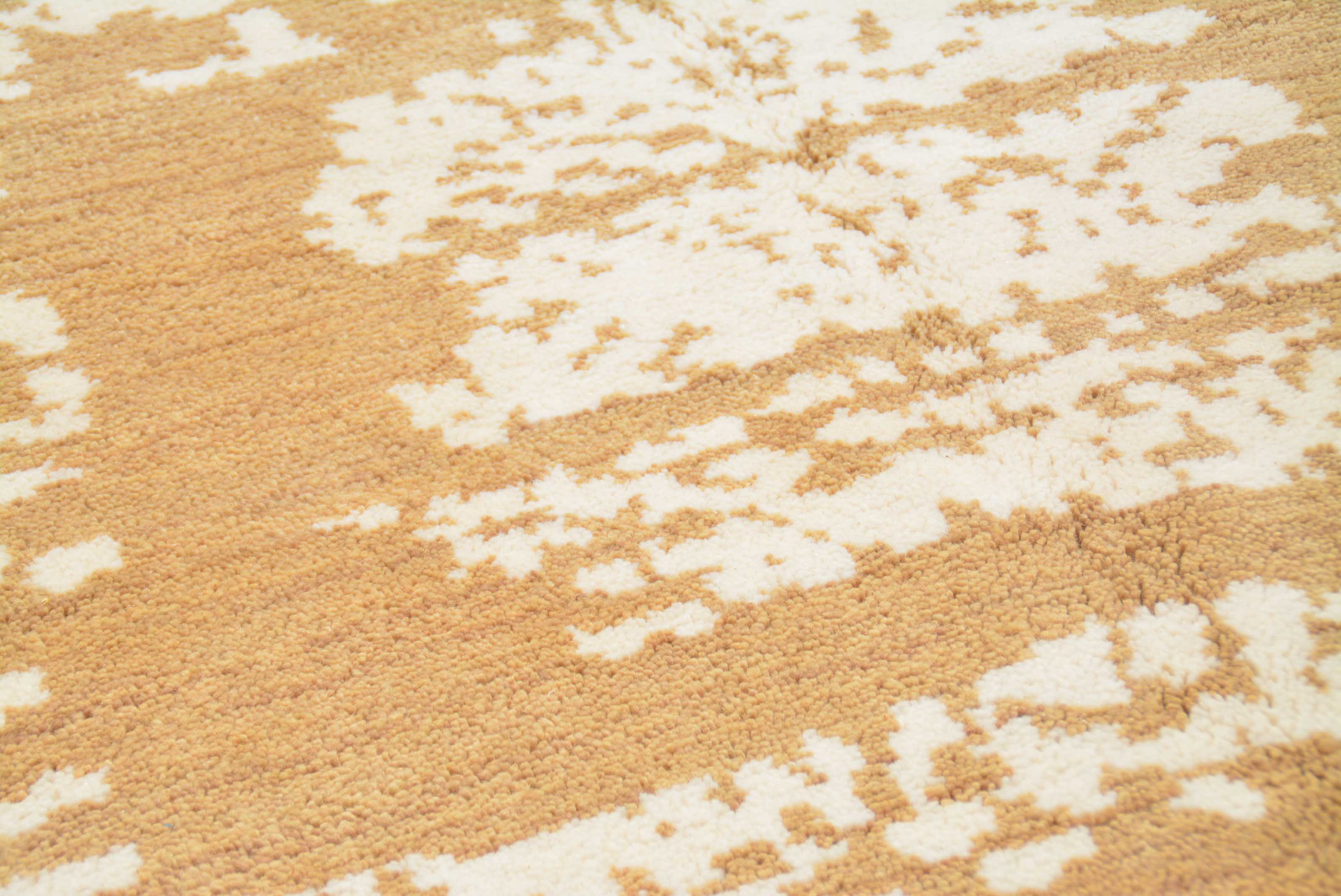 Sandstorm (6'0" x 8'8") - Textured Beige Moroccan Area Rug - Hand-Knotted Wool - Image 3