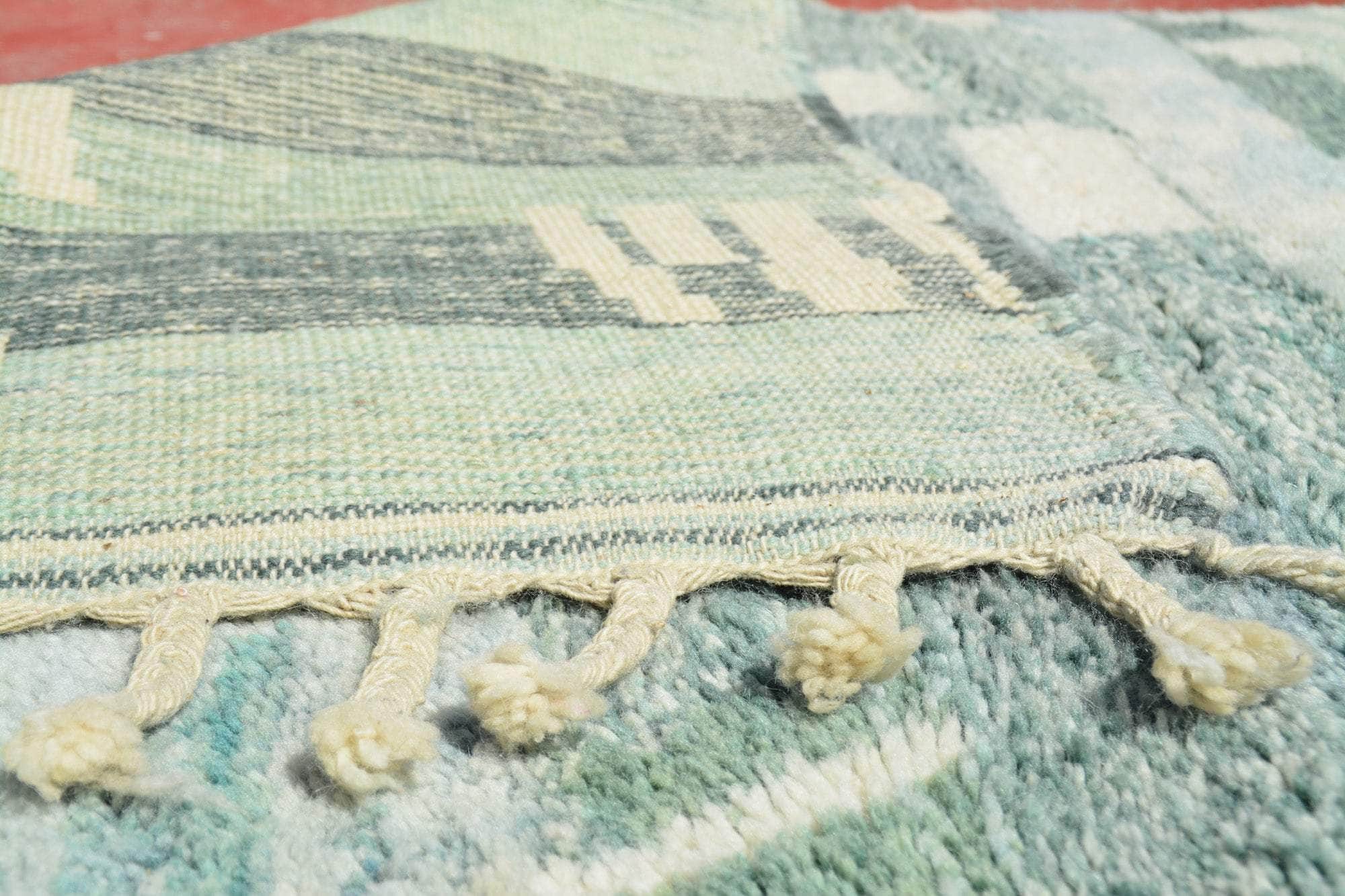 Story Told | Bespoke Subtle Green & Aqua Azilal Rug - Image 4