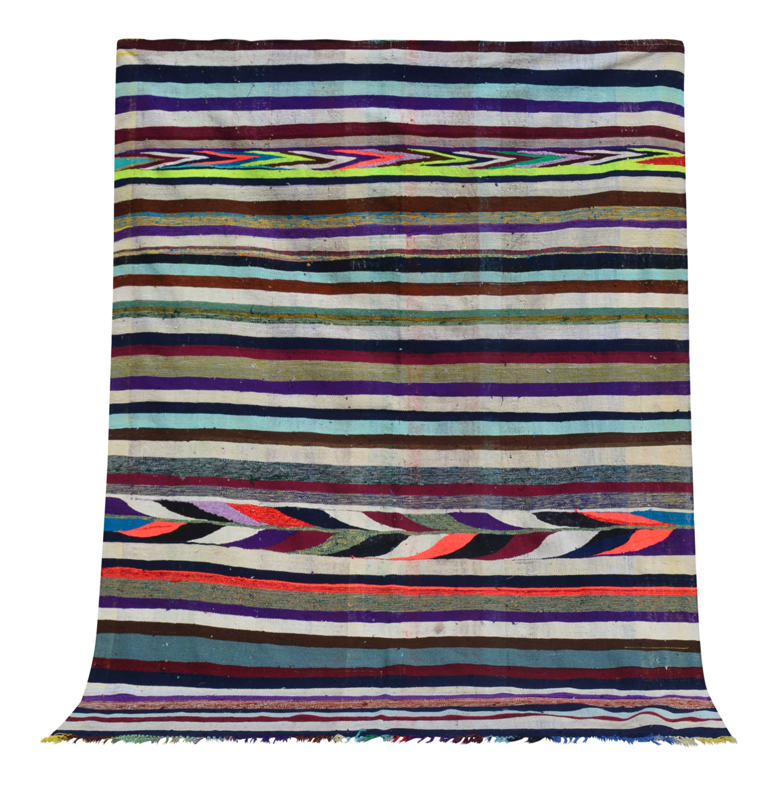 Surf Board (5'3" x 6'10") – Heavy-Duty Vintage Moroccan Flatweave Rug - Image 6