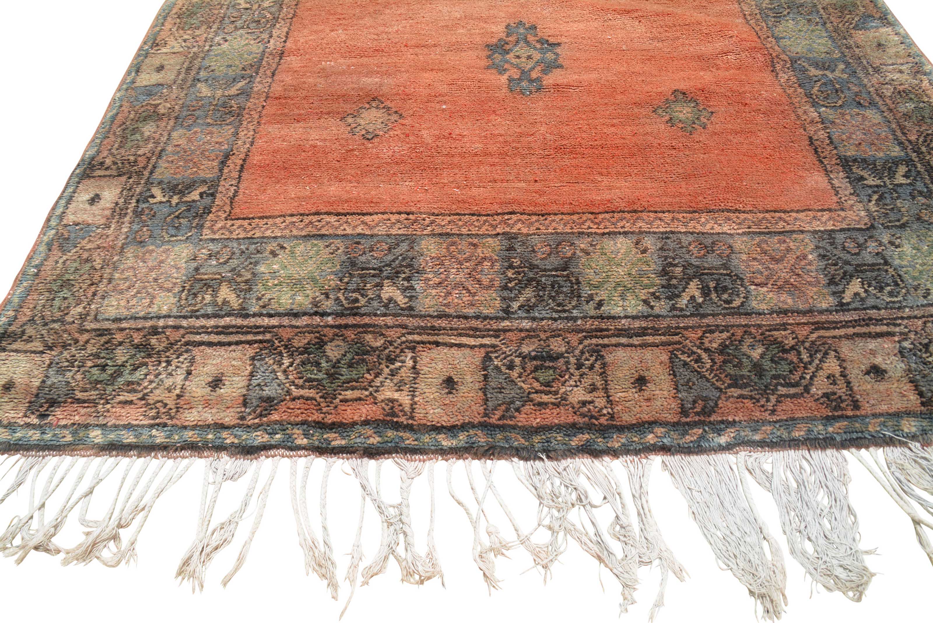 Timeless Rabati (6'5" x 11'0") – Formal Red & Geometric Vintage Moroccan Rug - Image 2