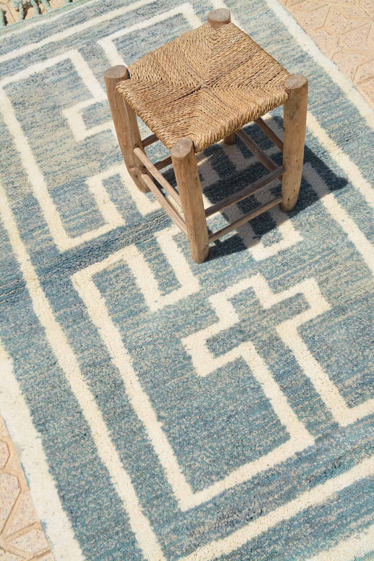 Tuareg Vibe (4' x 6') - Bold Deep Blue Azilal Rug - Image 5