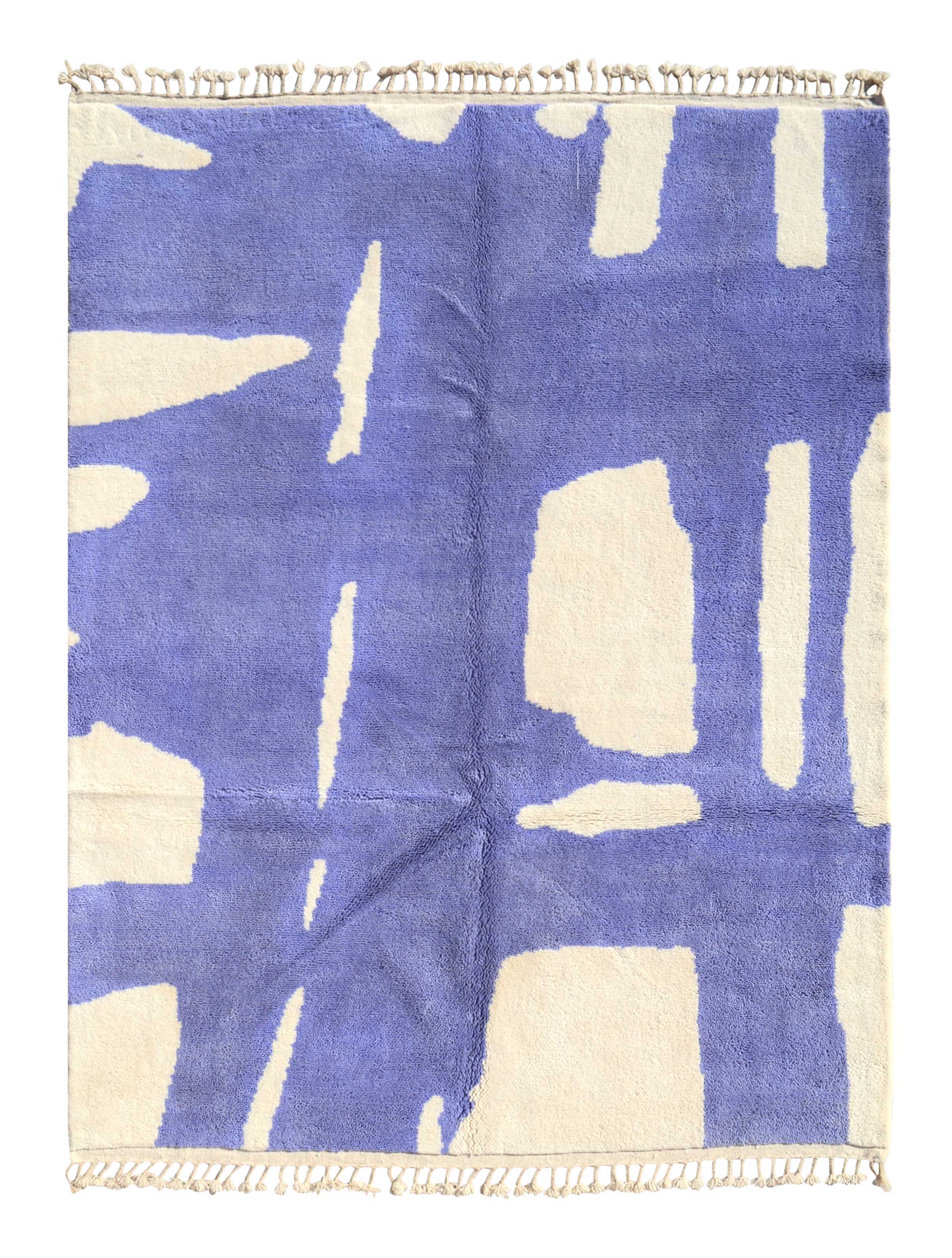 Velvet Dreams (8'0" x 10'0") - Abstract Purple Boujaad Rug - Hand-Dyed Wool