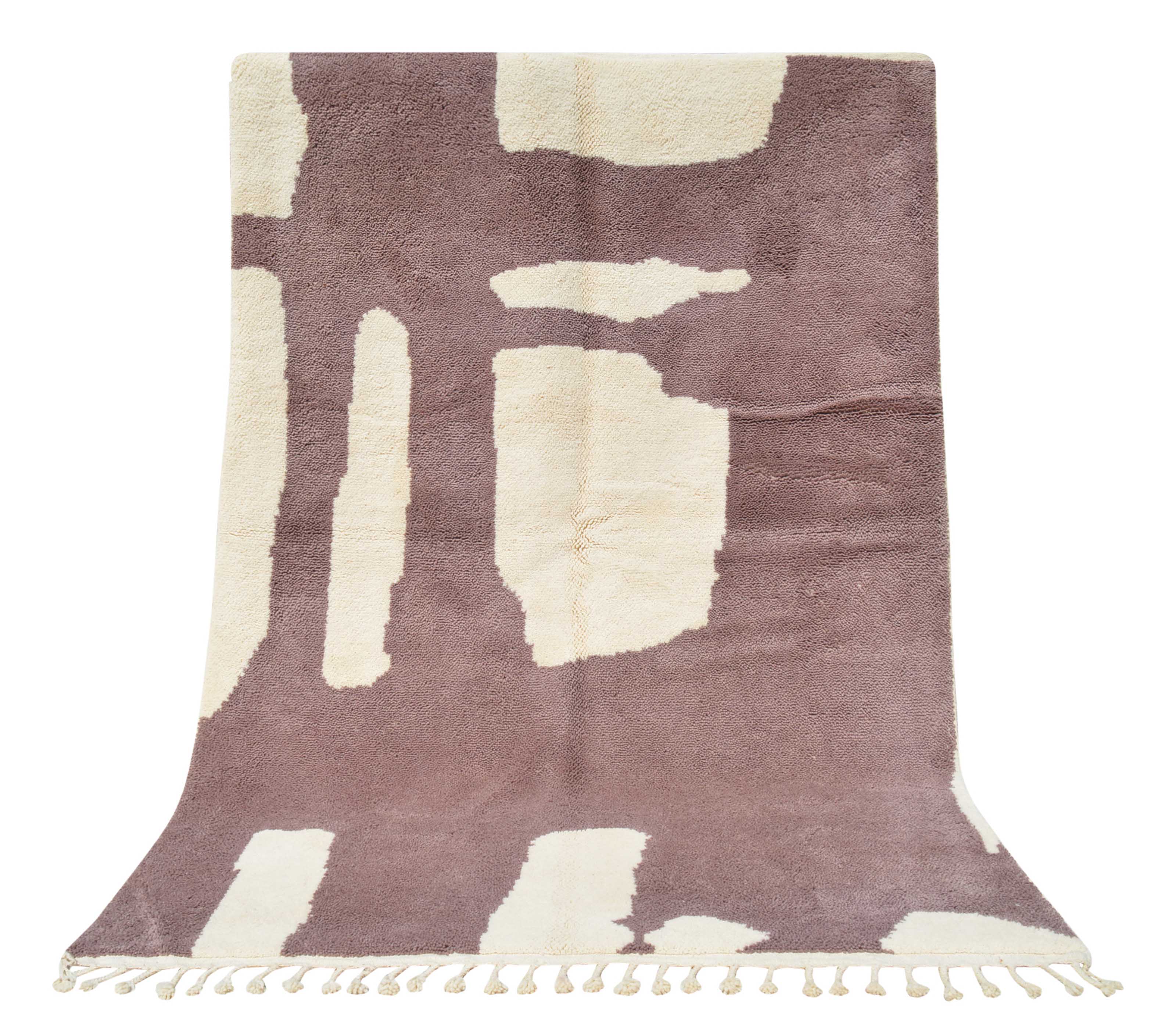 Violet Vision (6'0" x 9'0") - Abstract Purple Boujaad Rug - Hand-Dyed Wool - Image 6