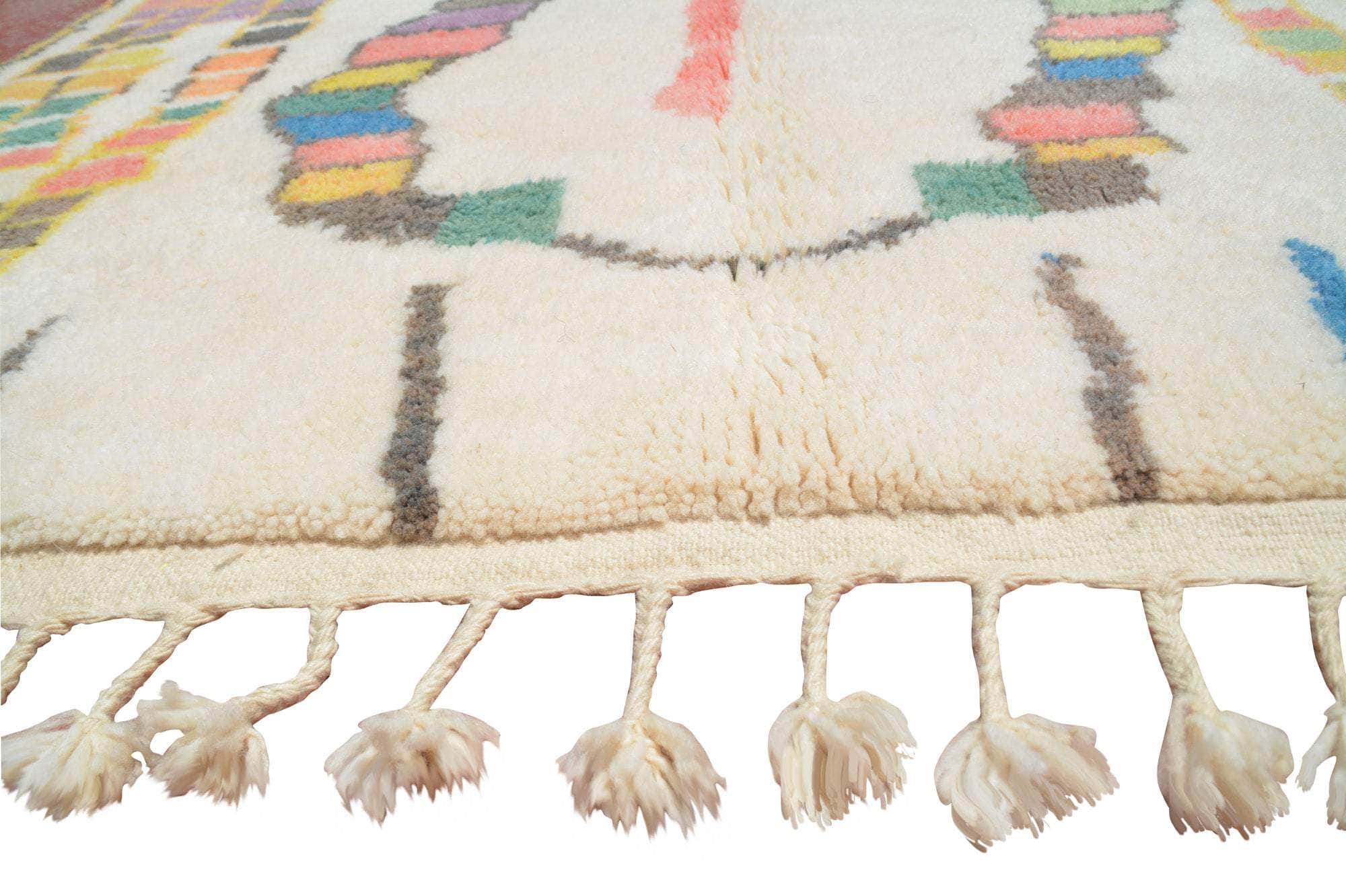 Wandered (5'0" x 8'0") - Multi-Color Geometric Pixelated Azilal Rug - Image 3