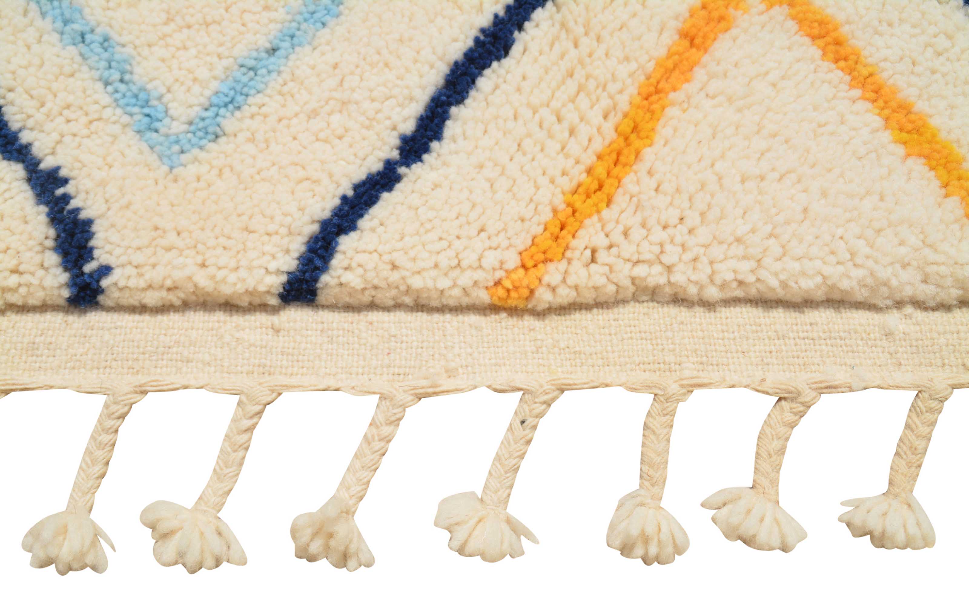 Zigzag Carnival (6'0" x 8'10") - Multicolor Chevron Geometric Azilal Rug - Image 3